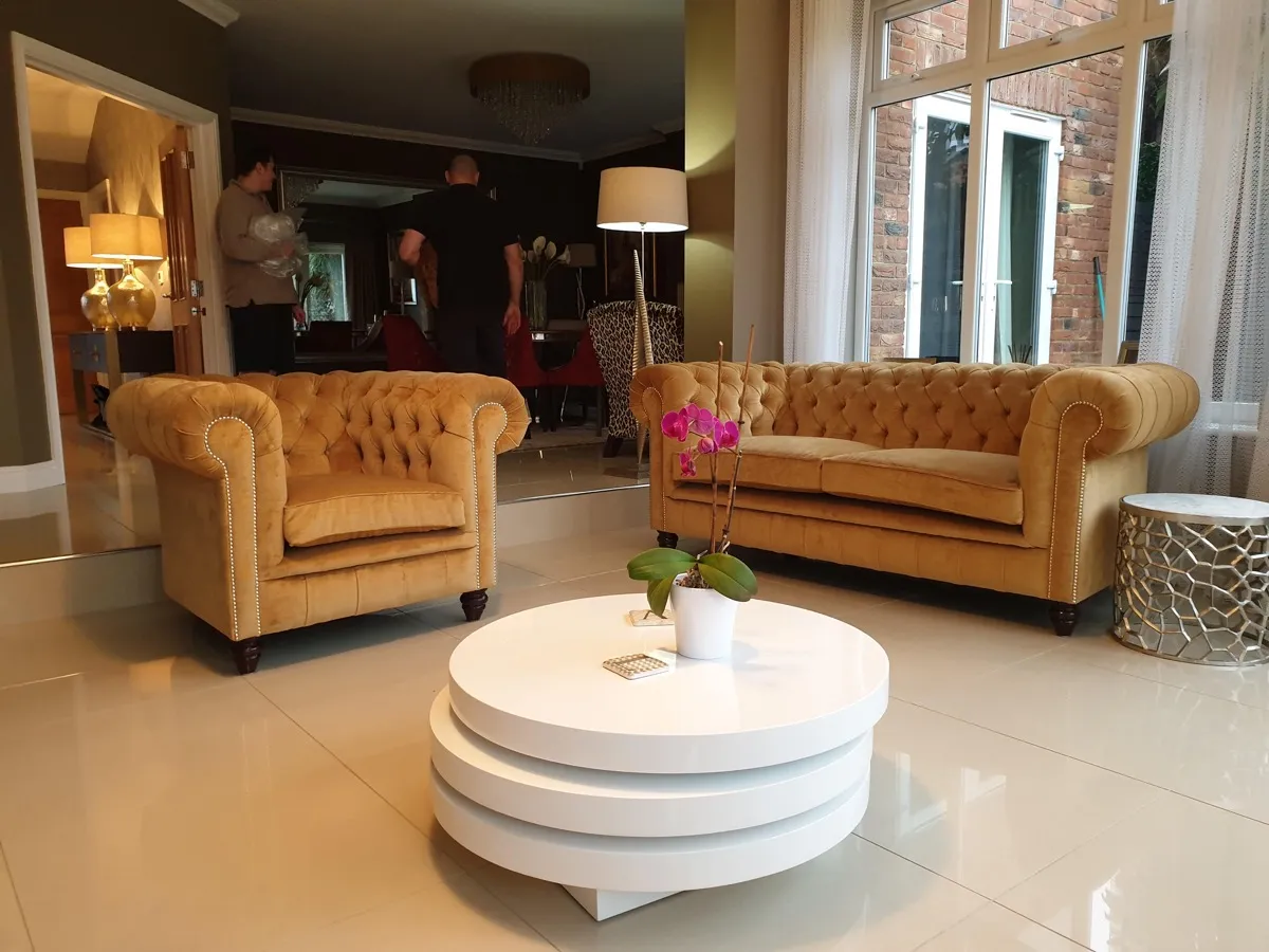 Chesterfield sofa and armchair set